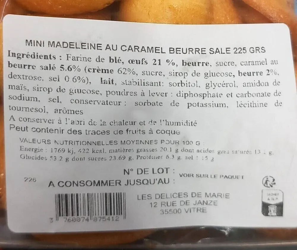 Mini madeleine