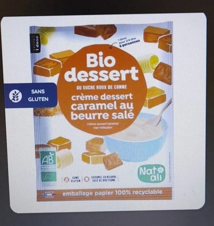 Crème caramel beurre salé bio