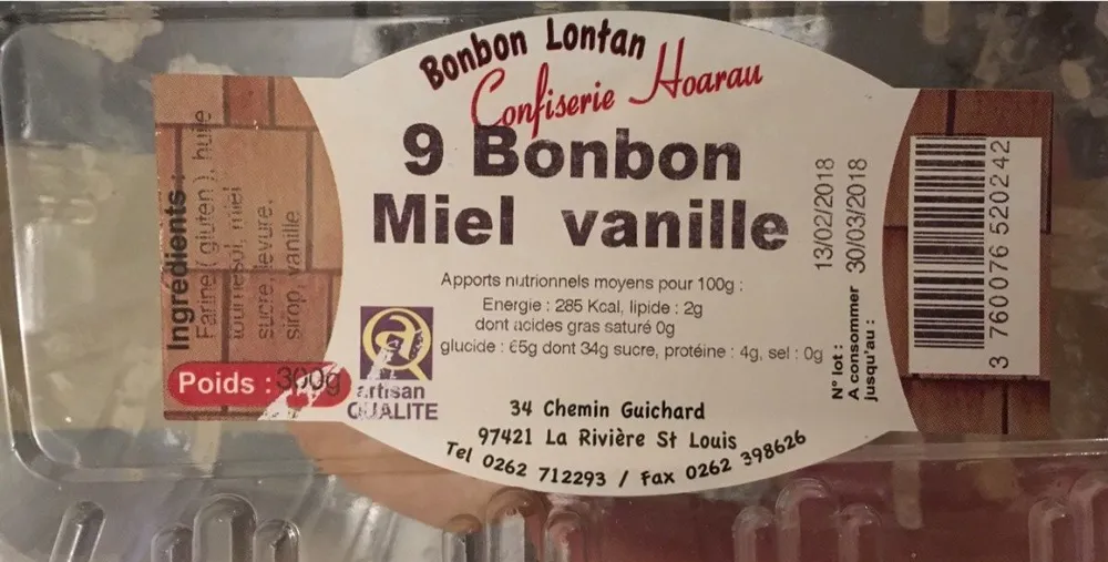 9 Bonbon Miel Vanille