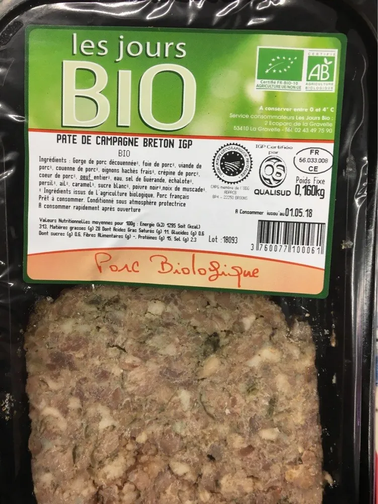 Pate de campagne Breton IGP
