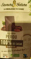 Chocolat pure origine Pérou 100% cacao