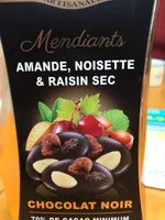 Mendiants Fruits Secs Chocolat Noir