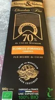 Chocolat 70 % écorces d'orange confites