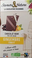 Chocolat noir gingembre confit