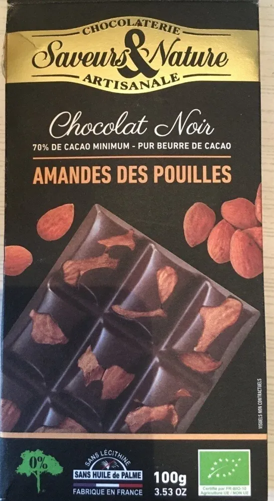 Chocolat noir - Amandes des Pouilles