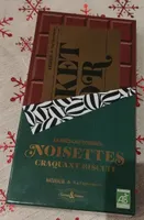 Carré lait fourrés noisettes craquant biscuit
