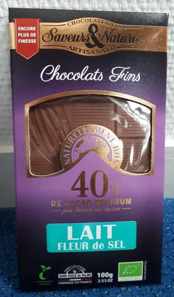 CHOCOLAT LAIT FLEUR DE SEL TABLETTE