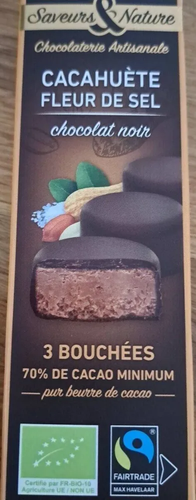 Chocolat noir cacahuètes