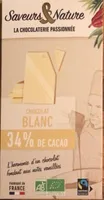 Chocolat blanc 34% de cacao