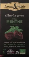 Chocolat noir coeur menthe poivrée