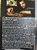 Tablette de chocolat noir fourrée au caramel à la fleur de sel