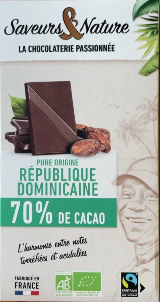 Pure Origine République Dominicaine 70% De Cacao