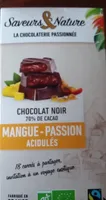 CHOCOLAT NOIR 70% DE CACAO MANGUE - PASSION ACIDULÉS
