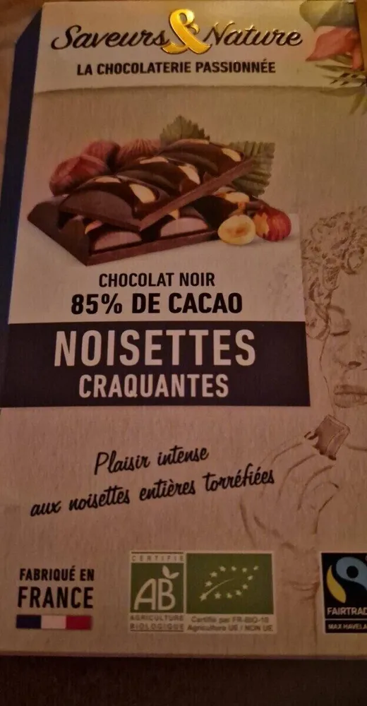 Chocolat noir noisette craquante