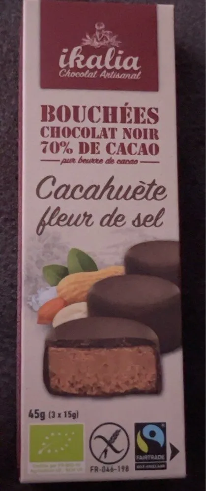 Bouchees chocolat noir cacahuete fleur de sel