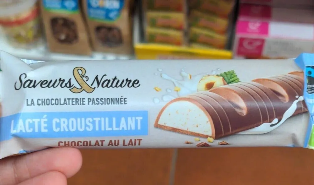 Barre lactée chocolat au lait