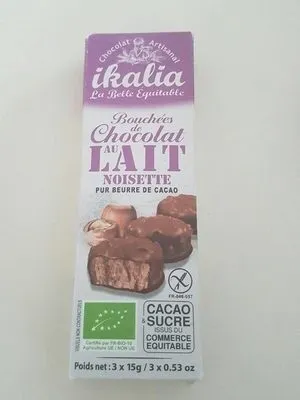 Bouchée de chocolat au lait au praliné noisette