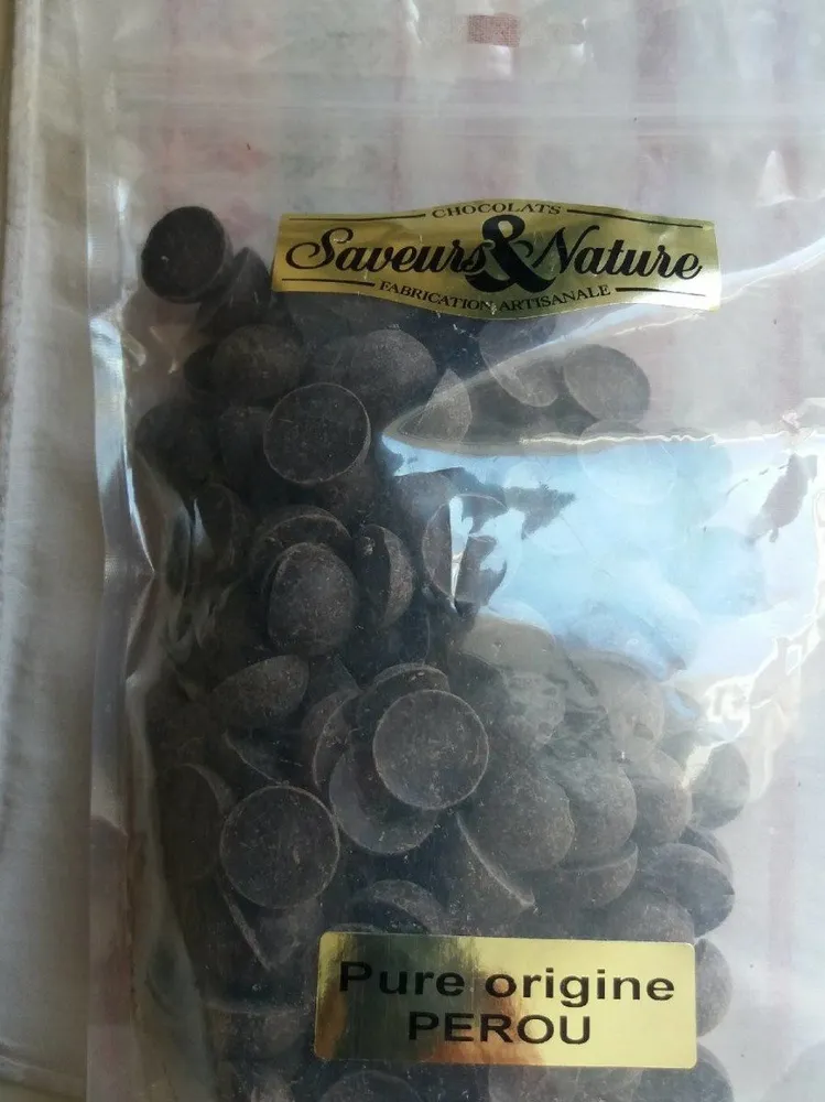 Pistoles de chocolat noir 70% de cacao