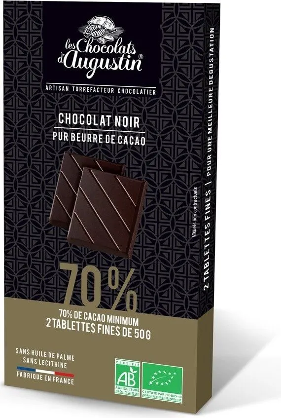 Tablette De Chocolat Noir 70% Cacao