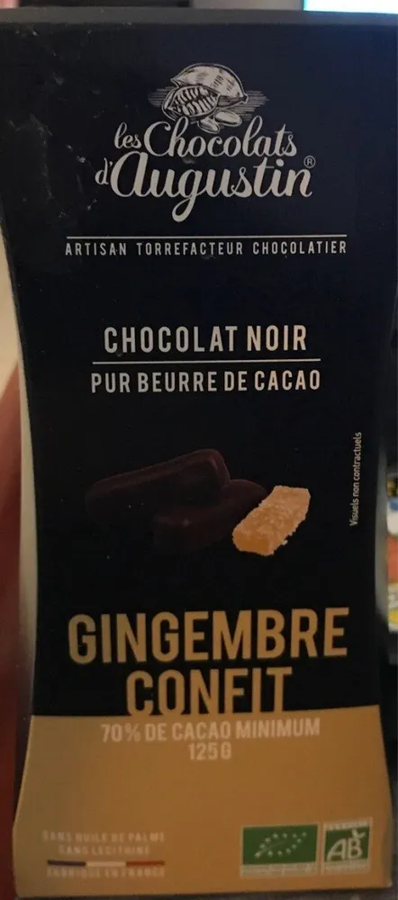 Gingembre confit au chocolat noir