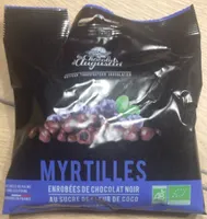 Myrtilles enrobées de chocolat noir