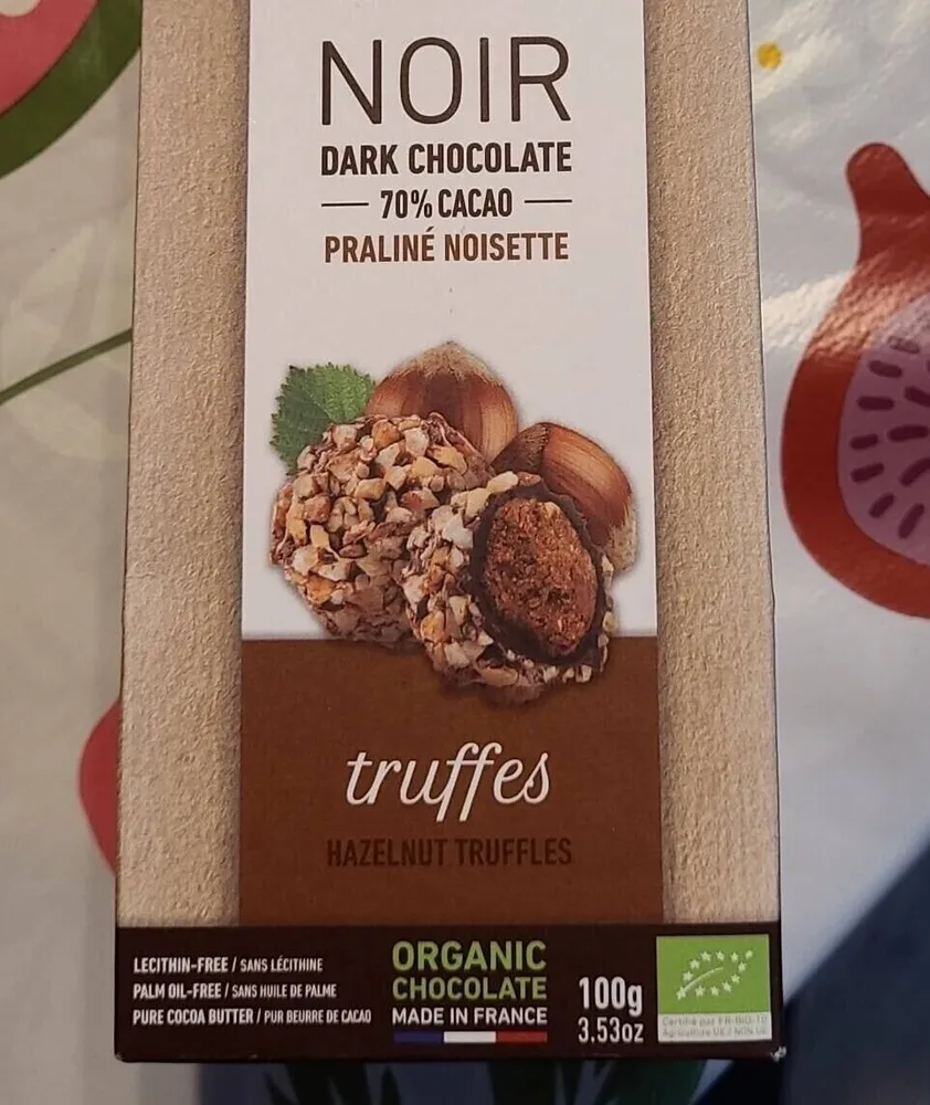 Truffes noir praliné noisette