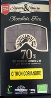 Chocolat Noir Au Citron Et Coriandre (100 GR)