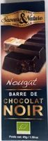 Barre de chocolat noir nougat bio