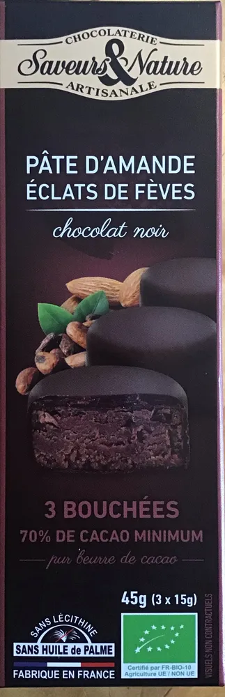 Pâte d'amande éclats de fèves