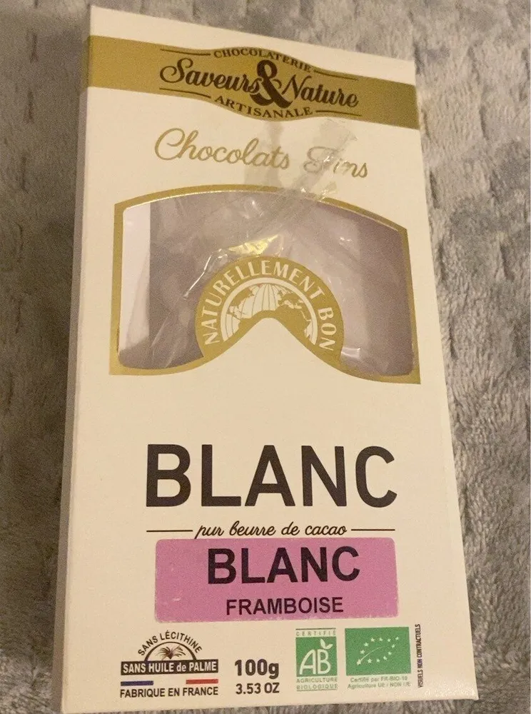 Chocolat blanc framboise