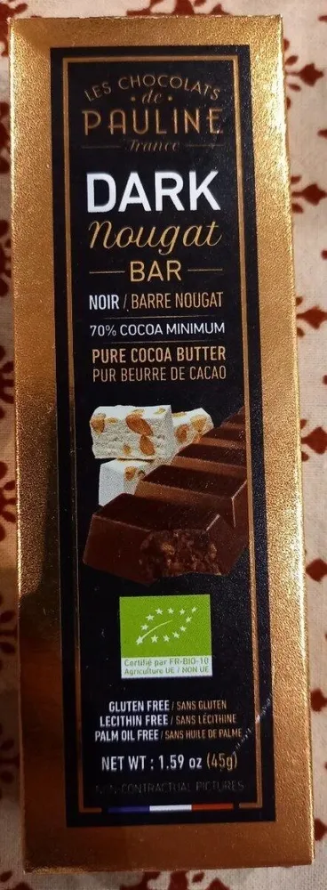 Dark nougat bar noire/barre nougat