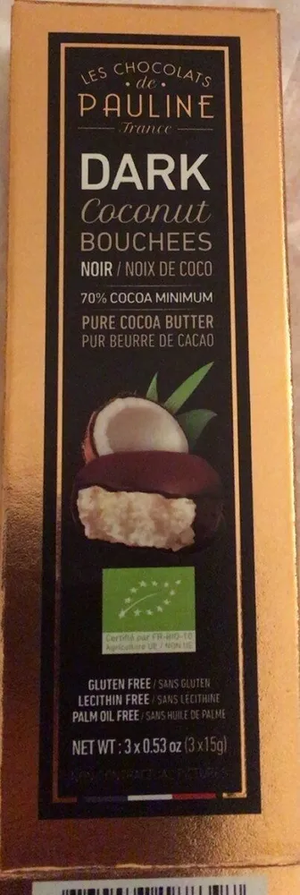 Dark coconut bouchees