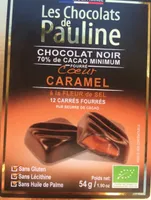 Chocolat noir coeur caramel