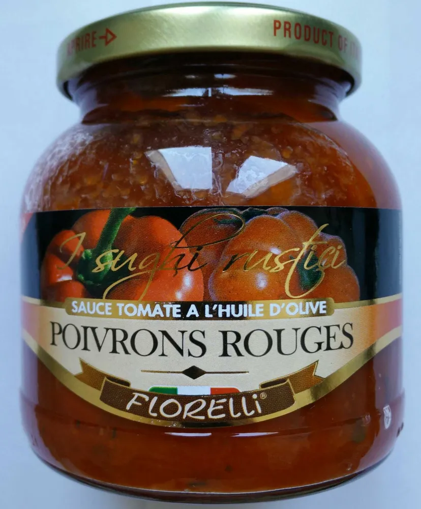 Sauce tomate à l'huile d'olive Poivrons Rouges