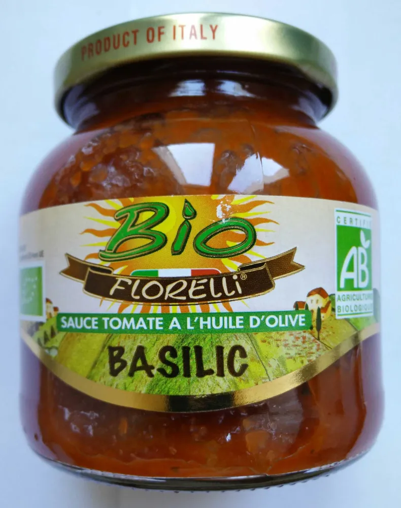 Sauce tomate à l'huile d'olive Basilic bio