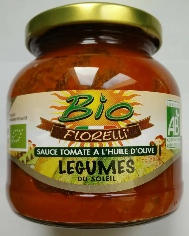 Sauce tomate à l'huile d'olive légumes du soleil