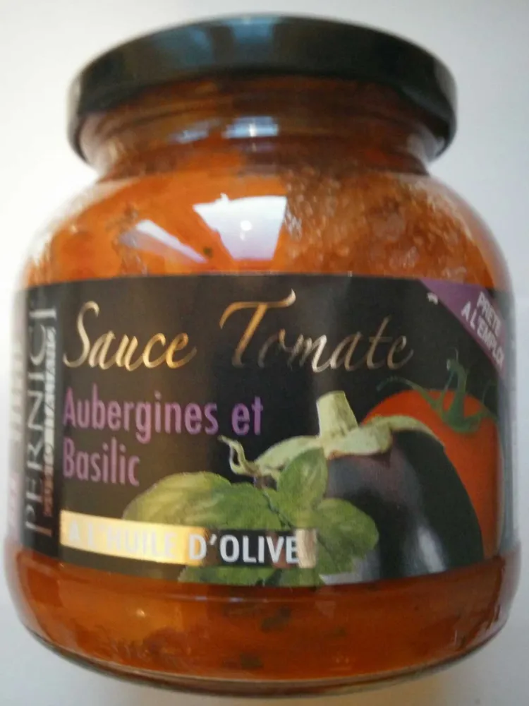 Sauce tomate aubergine et basilic