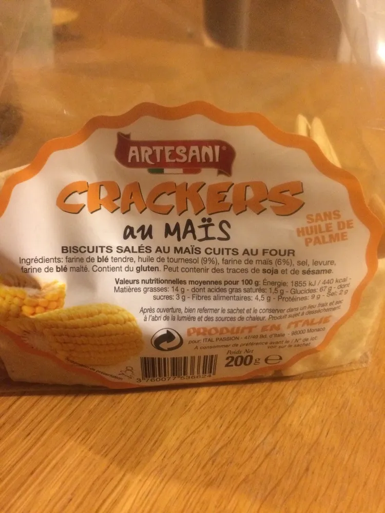 Crackers au maïs