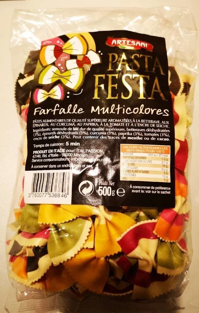 Farfalle multicolores