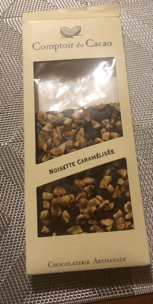 Tablette noire Noisette Caramelisée