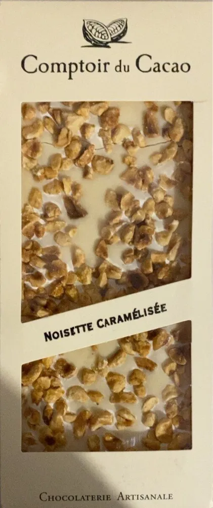Tablette blanche noisette caramélisée