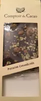 Tablette noire pistache caramélisée