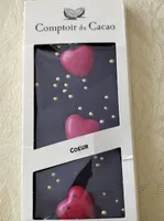 Tablette de chocolat Noir coeurs