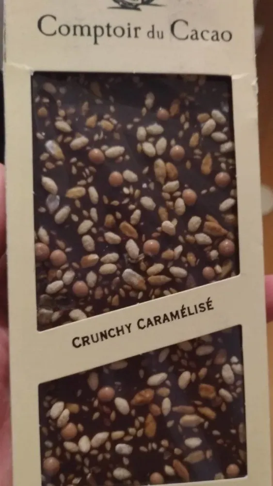 Tablette noire crunchy caramélisé