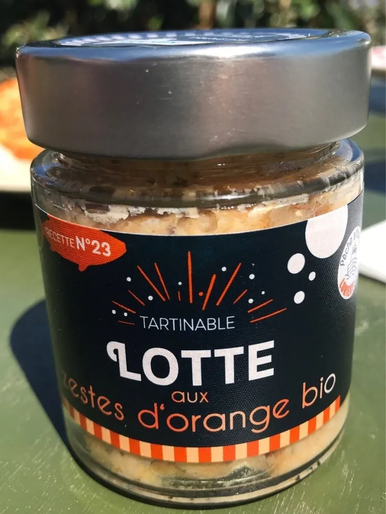 Tartinable Lotte aux zestes d'orange bio