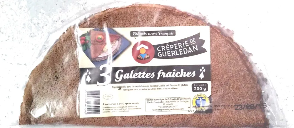 3 Galettes fraîches