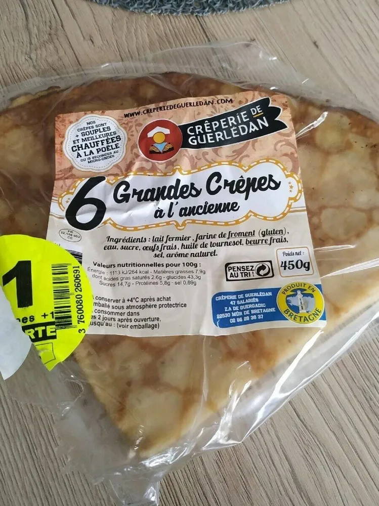 6 grandes crêpes à l'ancienne