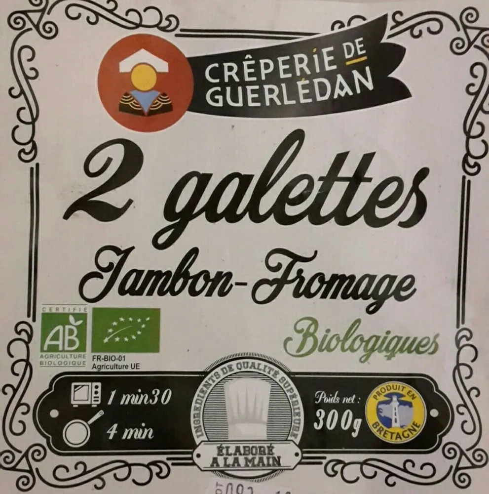 Galettes jambon fromage biologiques