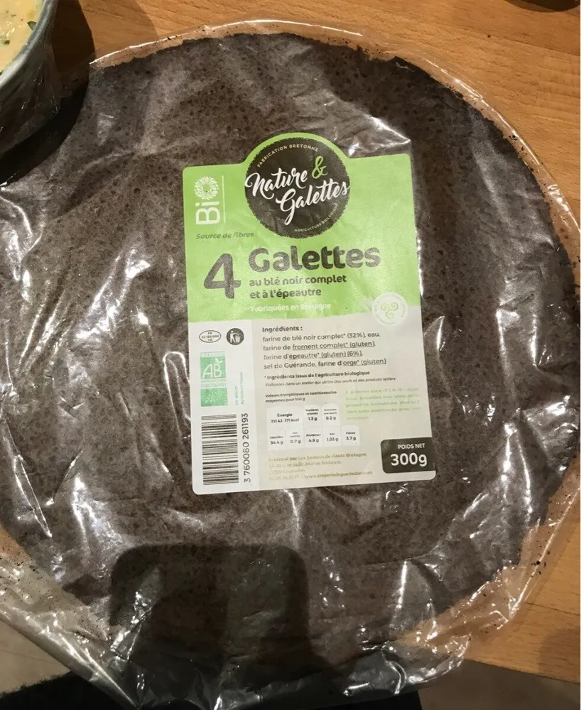 4 Galettes au blé noir complet et a l'épeautre