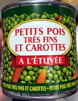Petits pois très fins et carottes à l'étuvée